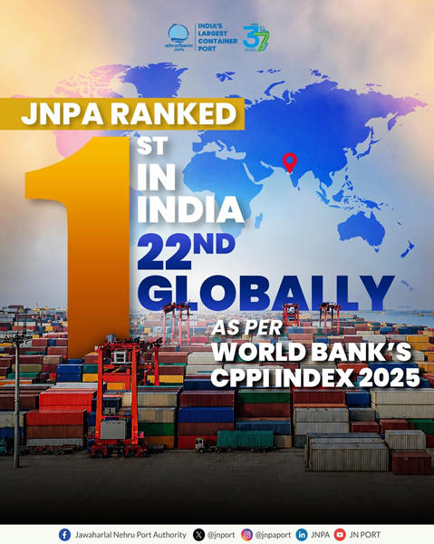 JNPA retains No. 1 position as India’s best-performing port